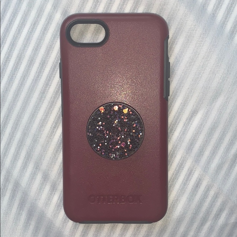 🖤2/$20- IPhone 7 Otterbox Case with Pop Socket
